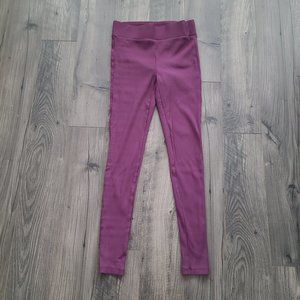 LOFT Plum Ribbed Ponte Leggings - XXS
